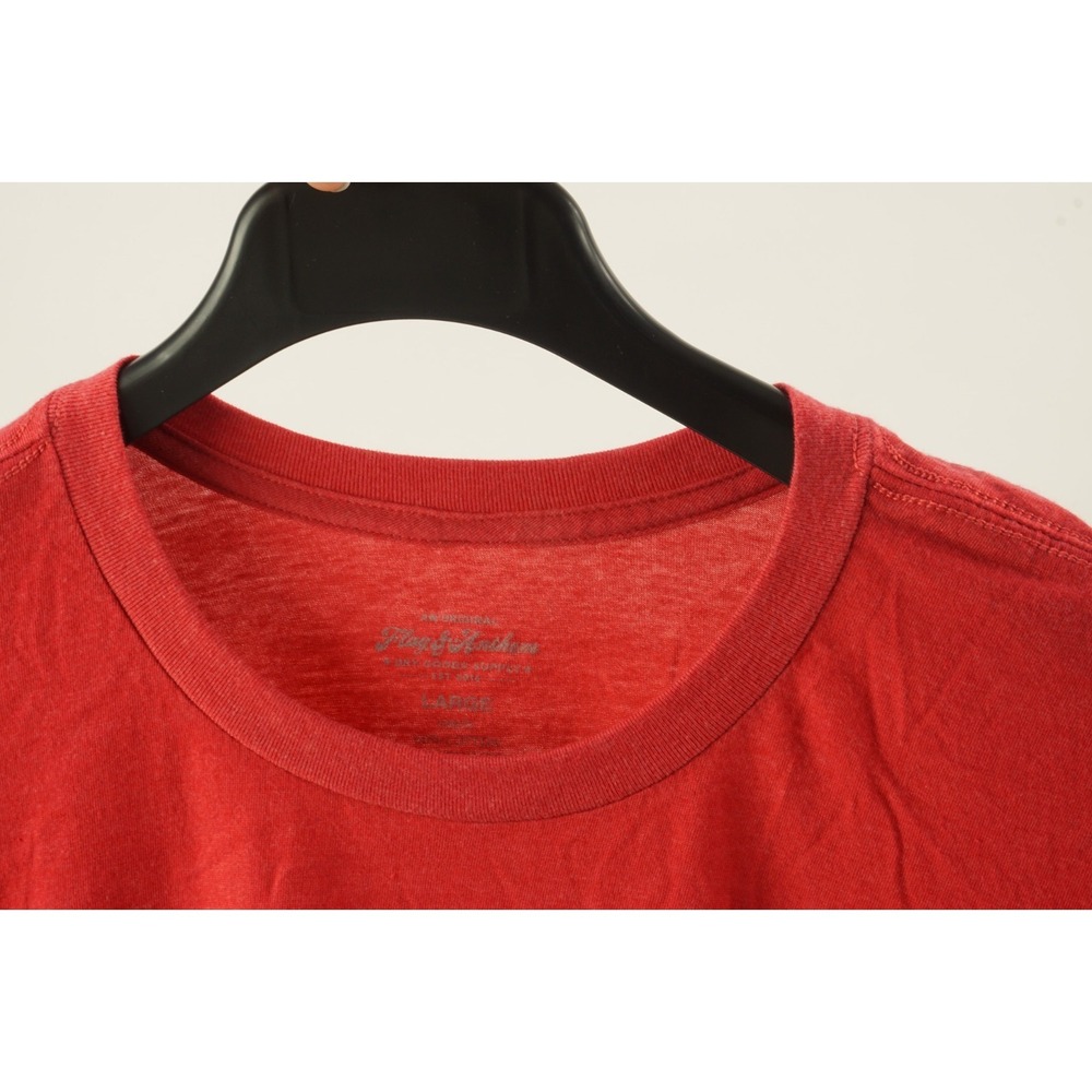 Flag & Anthem Men Large Short Sleeve Red Mountain Summit Outdoor Graphic T-Shirt - Picture 5 of 11